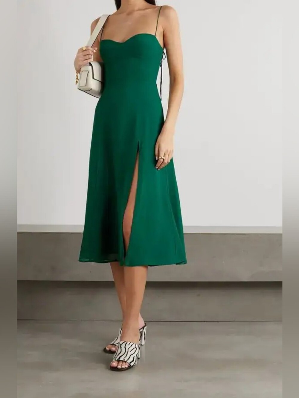 REFORMATION Juliette Crepe Midi Dress Size    Small